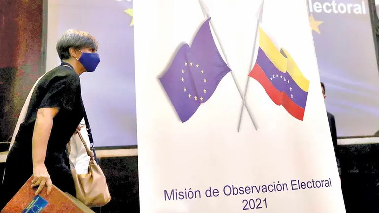 La jefa de la Misión de Observación Electoral de la Unión Europea, Isabel Santos, en Venezuela.  EFE