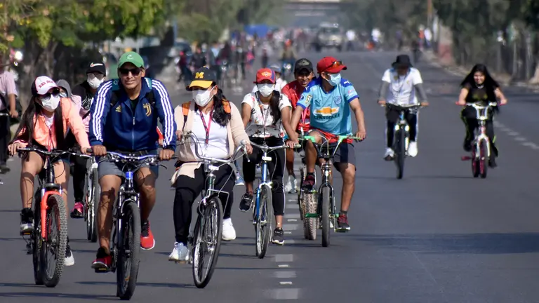 El Día del Peatón y la Bicicleta en septiembre pasado. DICO SOLÍS