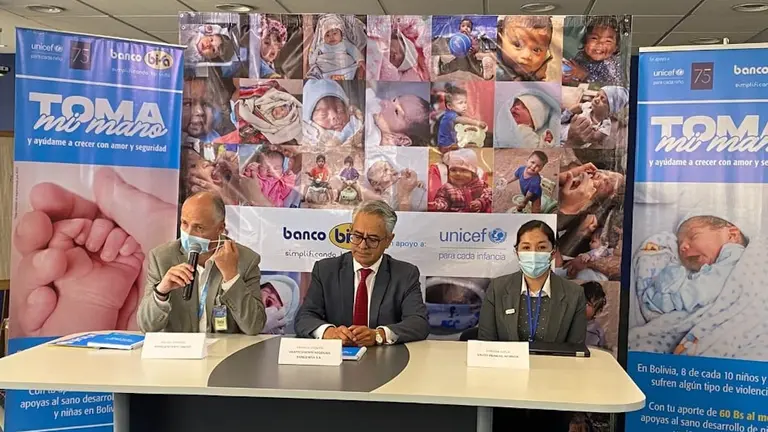 Banco BISA y Unicef lanzan la campaña %22Toma mi Mano%22. CORTESÍA