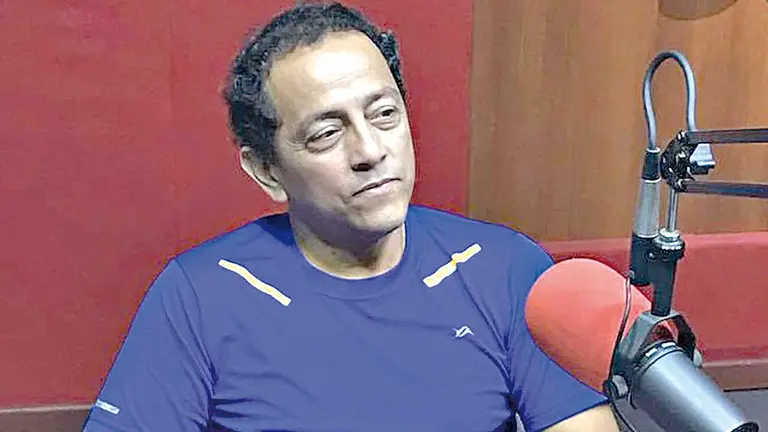 El exárbitro Hebert Aguilera, en una entrevista. ARCHIVO
