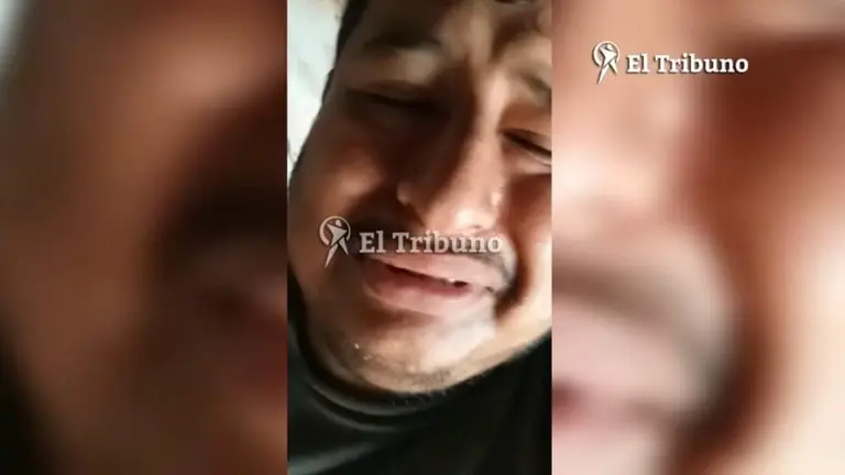 El hombre argentino, en el video en el que asegura haber sido secuestrado por bolivianos. EL TRIBUNO