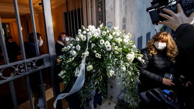 Una imagen del funeral de Lina Wertmüller. EFE