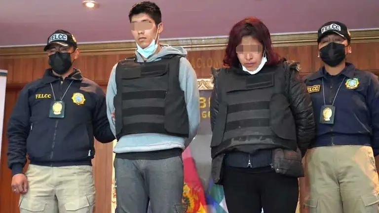 Policía presenta a implicados en red de trata, proxenetismo y pornografía. MINISTERIO DE GOBIERNO