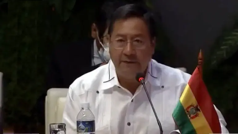 Luis Arce, presidente de Bolivia, en Cuba. RRSS