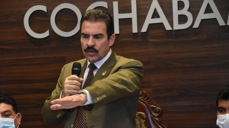 El alcalde de Cochabamba, Manfred Reyes Villa. NO&Eacute; PORTUGAL