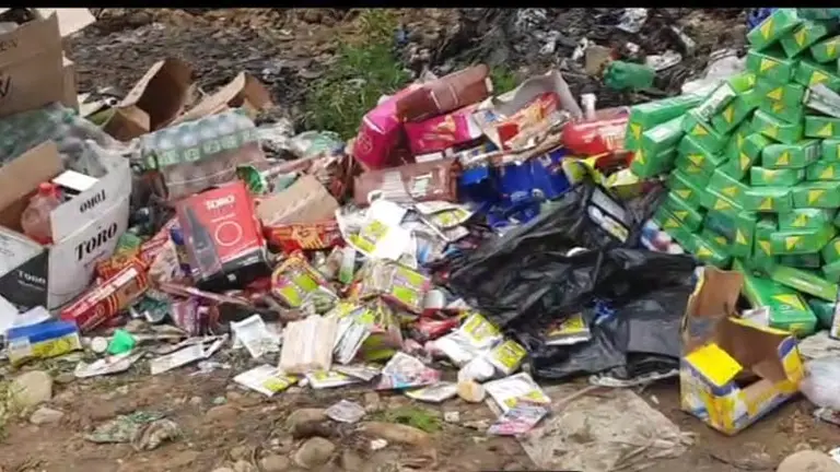 La destrucci&oacute;n de los productos decomisados en Shinahota. RKC