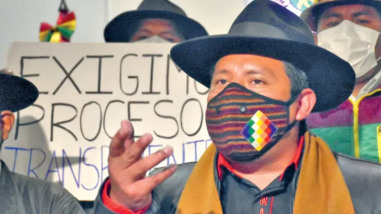 El gobernador de La Paz e hijo del Mallku, Santos Quispe. APG