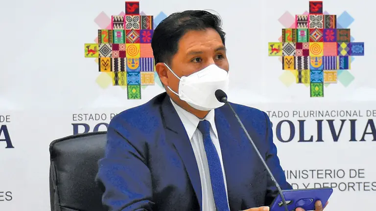 El ministro de Salud y Deportes, Jeyson Auza. APG