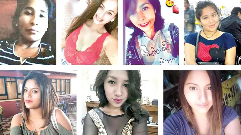 María, Mónica, Nayeli, Beatriz, Margarita, Selma y Mabel, víctimas de feminicidio en Cochabamba, en 2021.             ARCHIVO