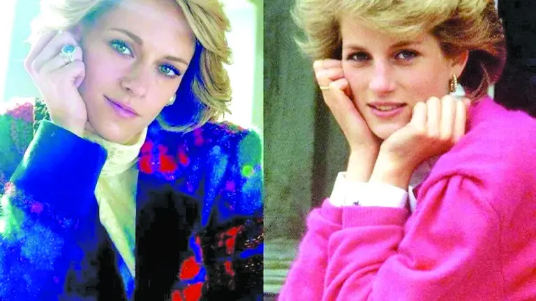 Kristen Stewart (izquierda) y Diana de Gales (derecha). VOGUE-20MINUTOS