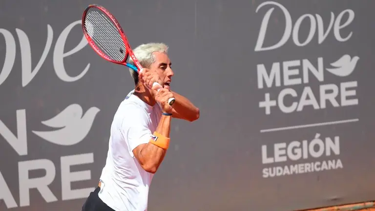 Una acci&oacute;n del partido que disput&oacute; Murkel Dellien, en Buenos Aires. FBT