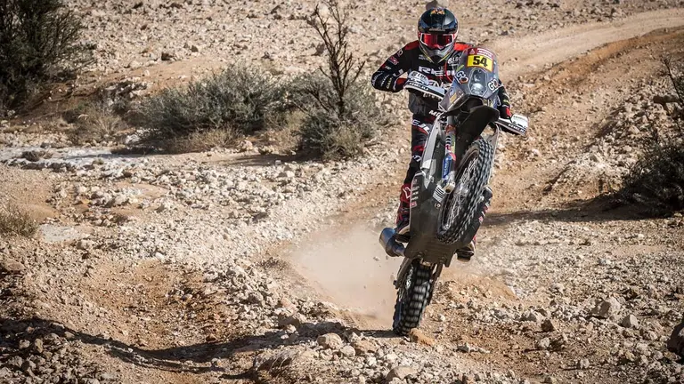 Daniel Nosiglia durante la competencia del Rally Dakar. DANIEL NOSIGLIA