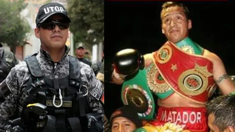 Franklin el Matador Mamani, polic&iacute;a y boxeador boliviano. ARCHIVO
