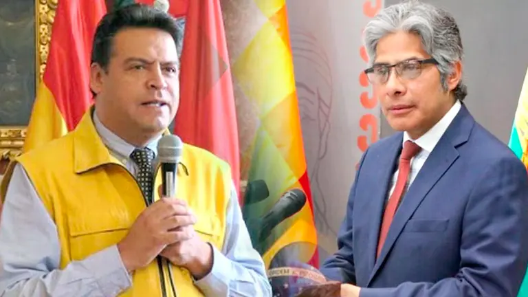 Luis Revilla (exalcalde de La Paz) y Wilfredo Ch&aacute;vez, procurador General del Estado.