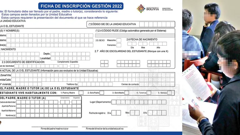 Imagen que muestra la primera p&aacute;gina del formulario de inscripciones digital./ Foto: OPINI&Oacute;N