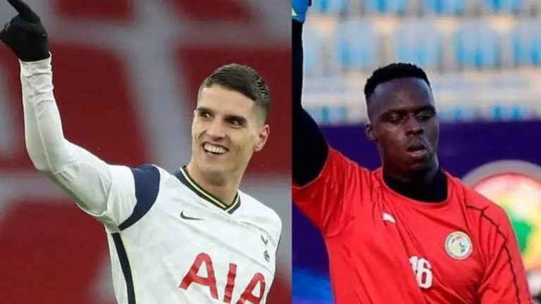 Erik Lamela (i) y Edouard Mendy, premiados por The Best. RRSS