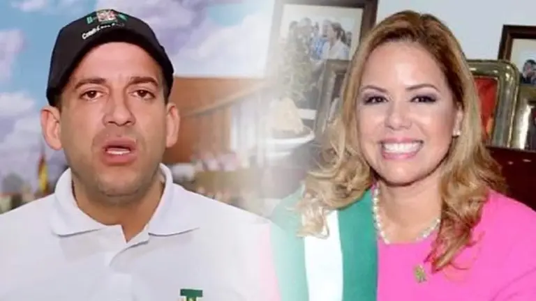 Luis Fernando Camacho, gobernador de Santa Cruz, y Ang&eacute;lica Sosa, exalcaldesa cruce&ntilde;a. OPINI&Oacute;N