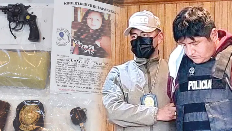 Objetos que el agresor utilizaba para cometer sus delitos (i). Choque durante la presentación pública en el Ministerio de Gobierno. APG -MIN.GOB.