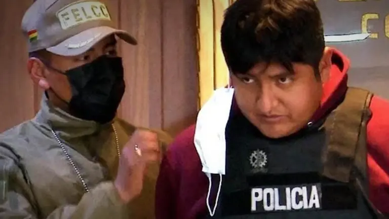 Imagen del arresto de Richard Choque. ARCHIVO