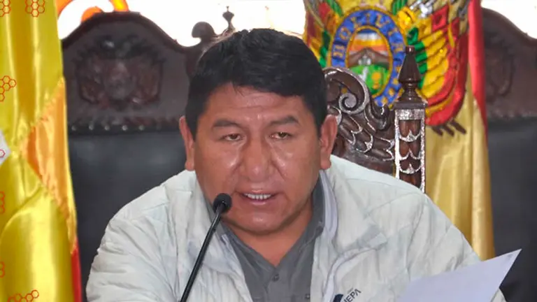 El gobernador de Potos&iacute;, Johnny Mamani. Urgente.bo