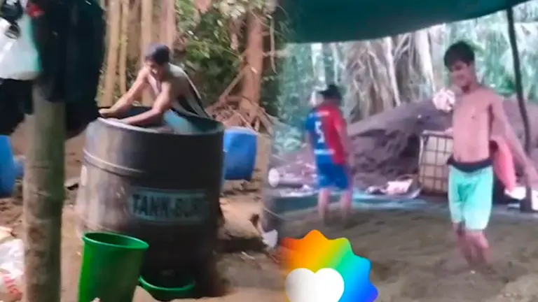 Im&aacute;genes de los j&oacute;venes en la presunta elaboraci&oacute;n de pasta base. Captura Tik ToK