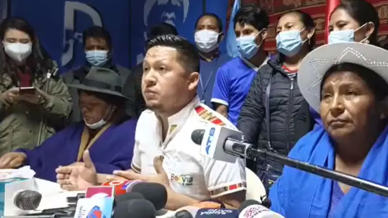 David Veizaga, dirigente de la Coordinadora de las Seis Federaciones del Tr&oacute;pico de Cochabamba.