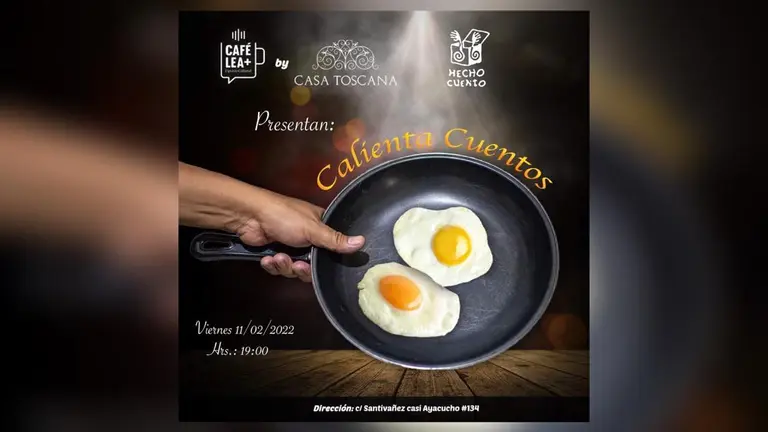 Afiche del espect&aacute;culo "Calienta Cuentos" de este viernes.