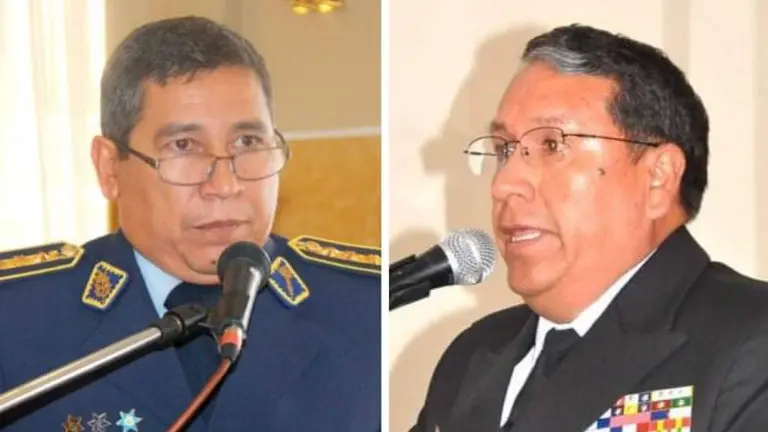 Los excomandantes Jorge Terceros (i) y Gonzalo Jarjuri. &Eacute;XITO NOTICIAS