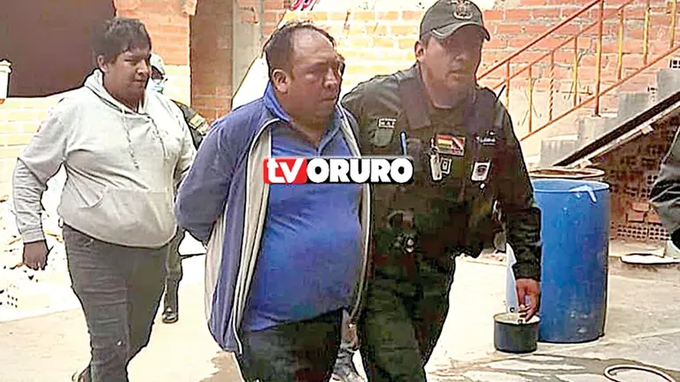 El senador del MAS tras su aprehensión, ayer. CAPTURA