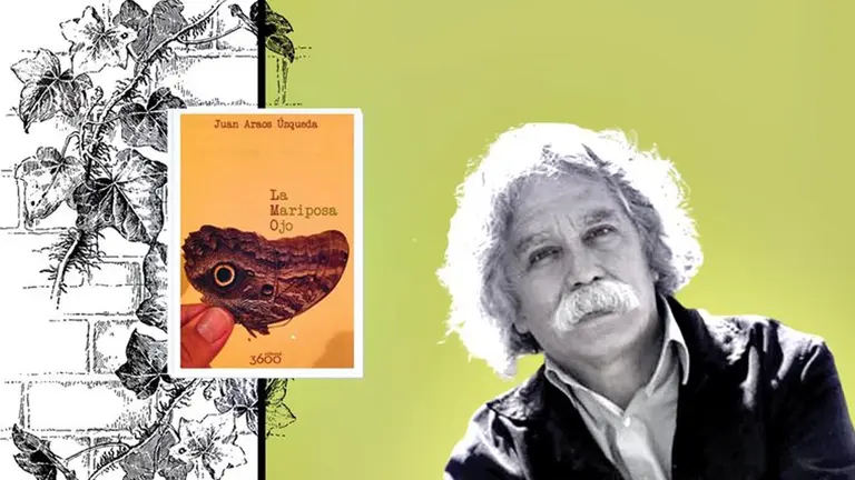 La portada de &lsquo;La mariposa ojo&rsquo;, obra poética de Juan Araos Úzqueda. ARCHIVO