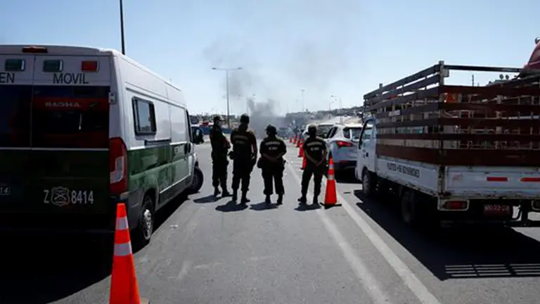 Bloqueos en Antofagasta. EFE