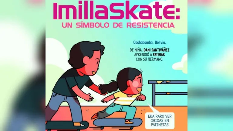 Pictoline dedica infograf&iacute;as al colectivo Imilla Skate de Cochabamba. PICTOLINE