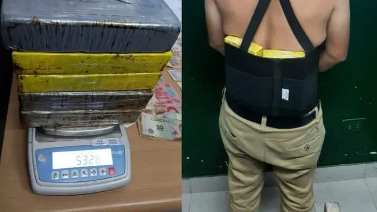 Los paquetes de droga hallados en el cuerpo de bolivianos que viajaban a Argentina. ARGENTINA.GOB.AR