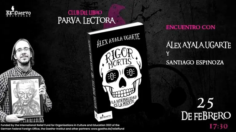 Afiche de un nuevo encuentro de la Parva Lectora, en esta ocasión, con Álex Ayala. EL CUERVO