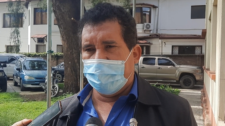 El diputado del MAS Jhonny Pardo, este lunes en la Brigada Parlamentaria de Cochabamba.