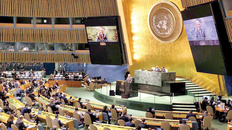 Una sesión de la Organización de Naciones Unidas. ONU