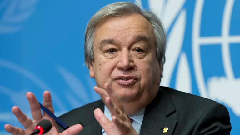 António Guterrez durante una reunión de las Naciones Unidas. EACNUR.COM