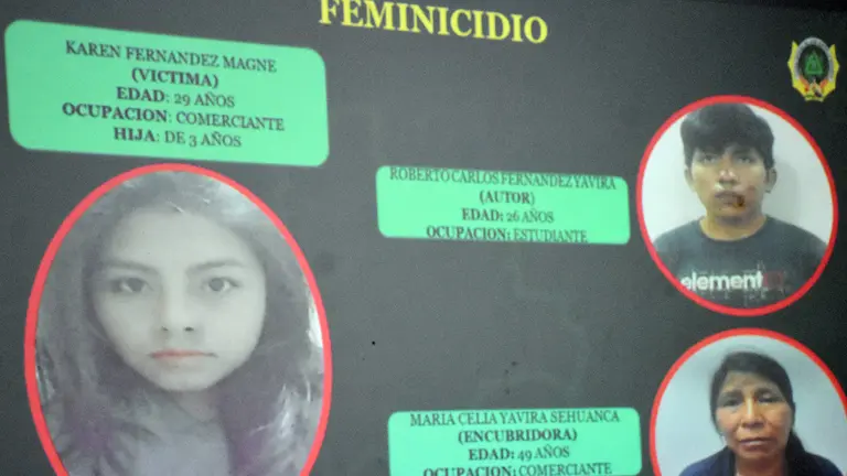 Diapositiva presentada por la Polic&iacute;a respecto al feminicidio de Karent.	   DICO SOL&Iacute;S