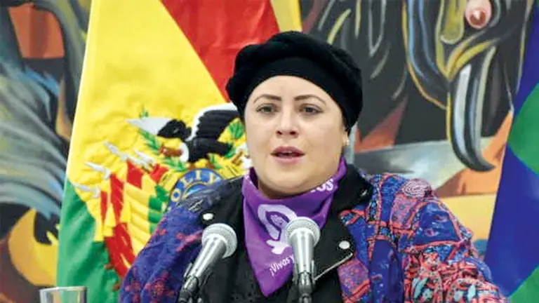 La ministra de la Presidencia,  Marianela Prada./ ABI