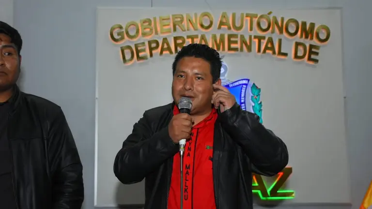 El gobernador de La Paz, Santos Quispe.