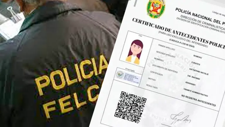 Fotograf&iacute;a referencial del modelo de certificado de antecedentes de la polic&iacute;a