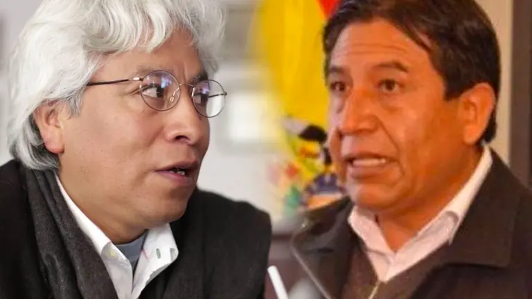 Rafael Bautista Segales y David Choquehuanca, vicepresidente de Bolivia./ Foto: Voces en Lucha
