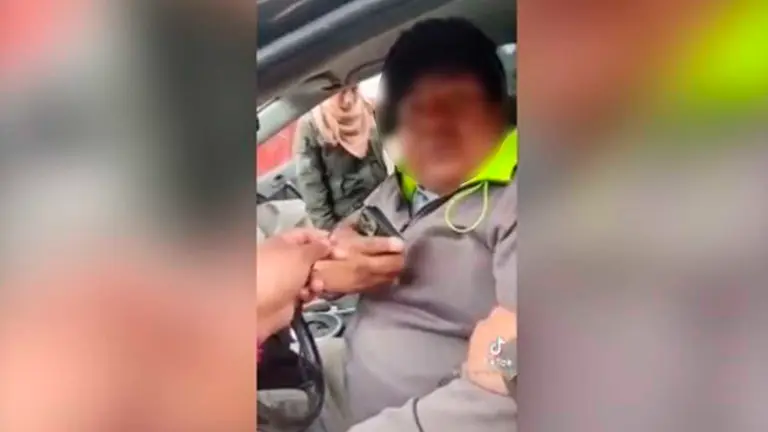 Captura del video del chofer.