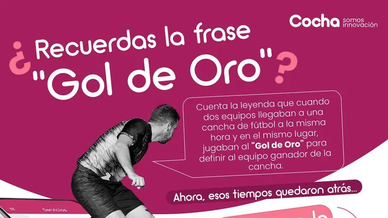 Una imagen de la publicación ofical de la alcaldía de Cochabamba sobre el alquiler de espacios deportivos municipales. Facebook GAMC