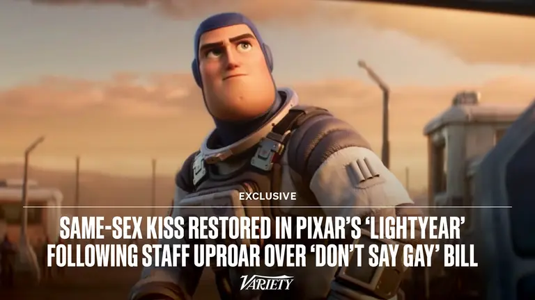 Imagen con la que se difundi&oacute; la noticia de una escena LGBTI en "Buzz Lightyear".               VARIETY