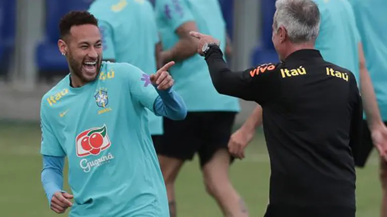 Neymar en un entrenamiento. EFE