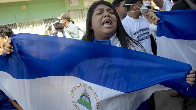 La opositora nicaragüense Valeska Valle, en una fotografía de archivo. EFE