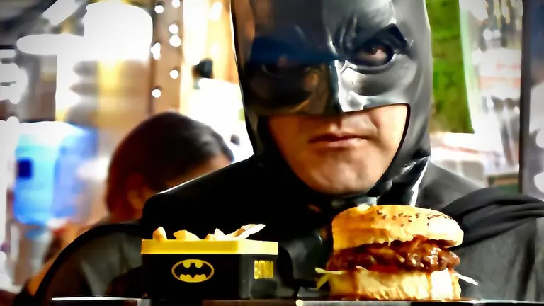 El servicio y la atenci&oacute;n de "Batman" en el Batiburger.