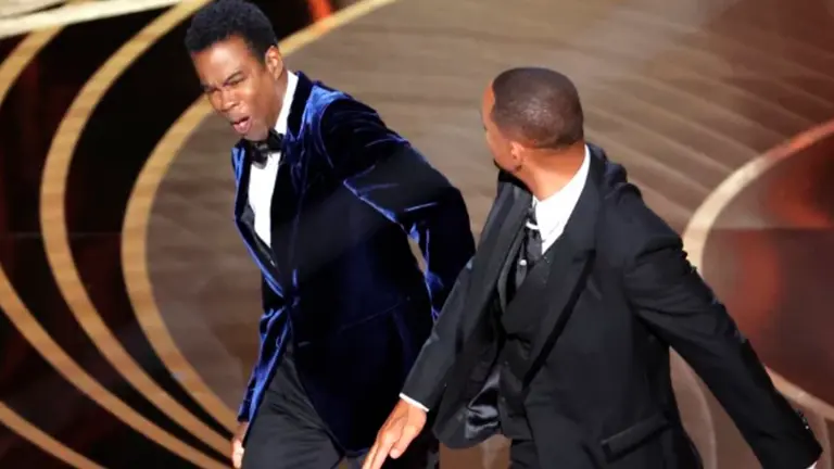 Momento del golpe de Will Smith