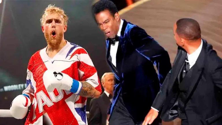 El boxeador Jake Paul (i) el momento de la agresi&oacute;n (d).